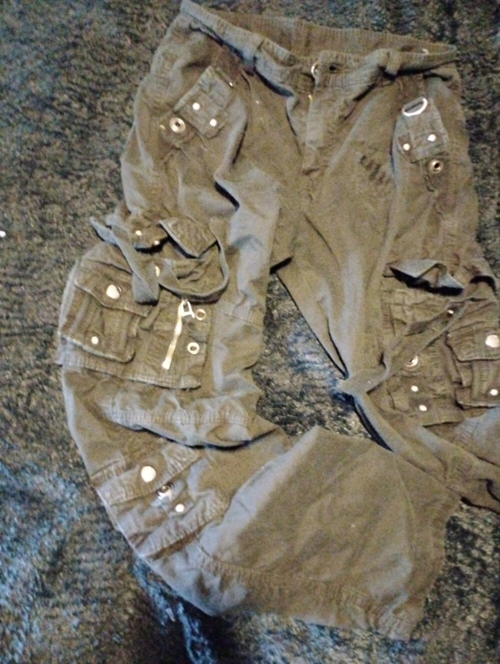 Punk Cargo Pants Black